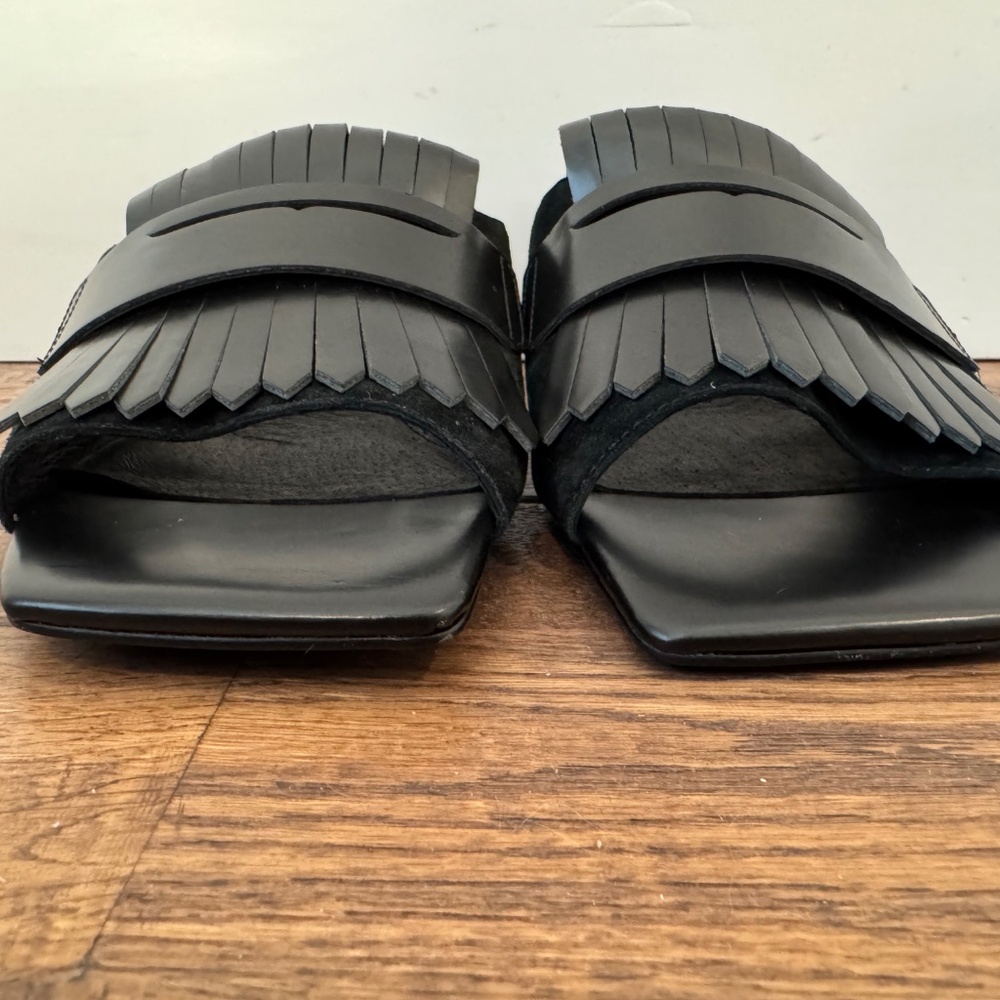 New Cecelia New York Hooper Leather Kiltie Penny Keeper Block Heel Sandals 10 - Picture 3 of 10